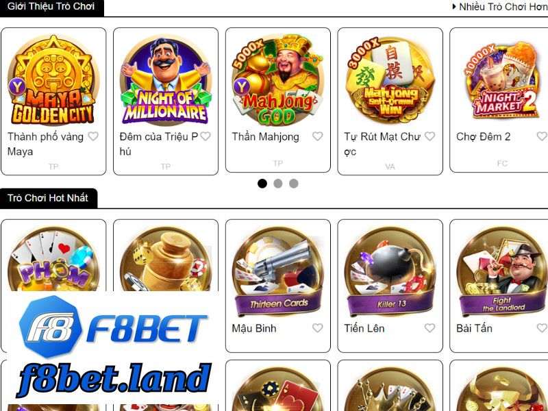 Sảnh Game Bài 3d Tại Nhà Cái F8bet